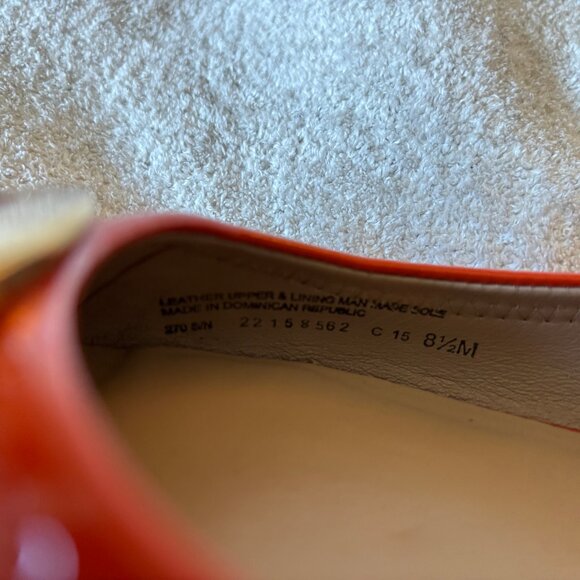 Tory Burch "Reva" patent leather ballet flat, Equestrian Orange, size 8.5 - Picture 9 of 9